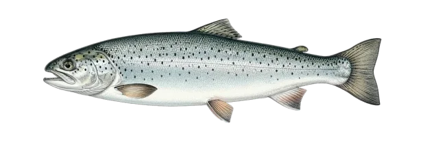 Planche de guide de terrain : Truite de mer.