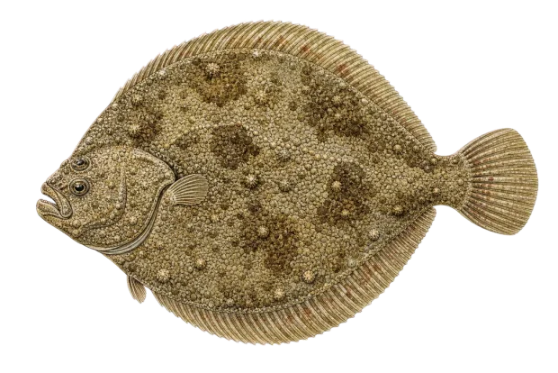 Planche de guide de terrain : Turbot.